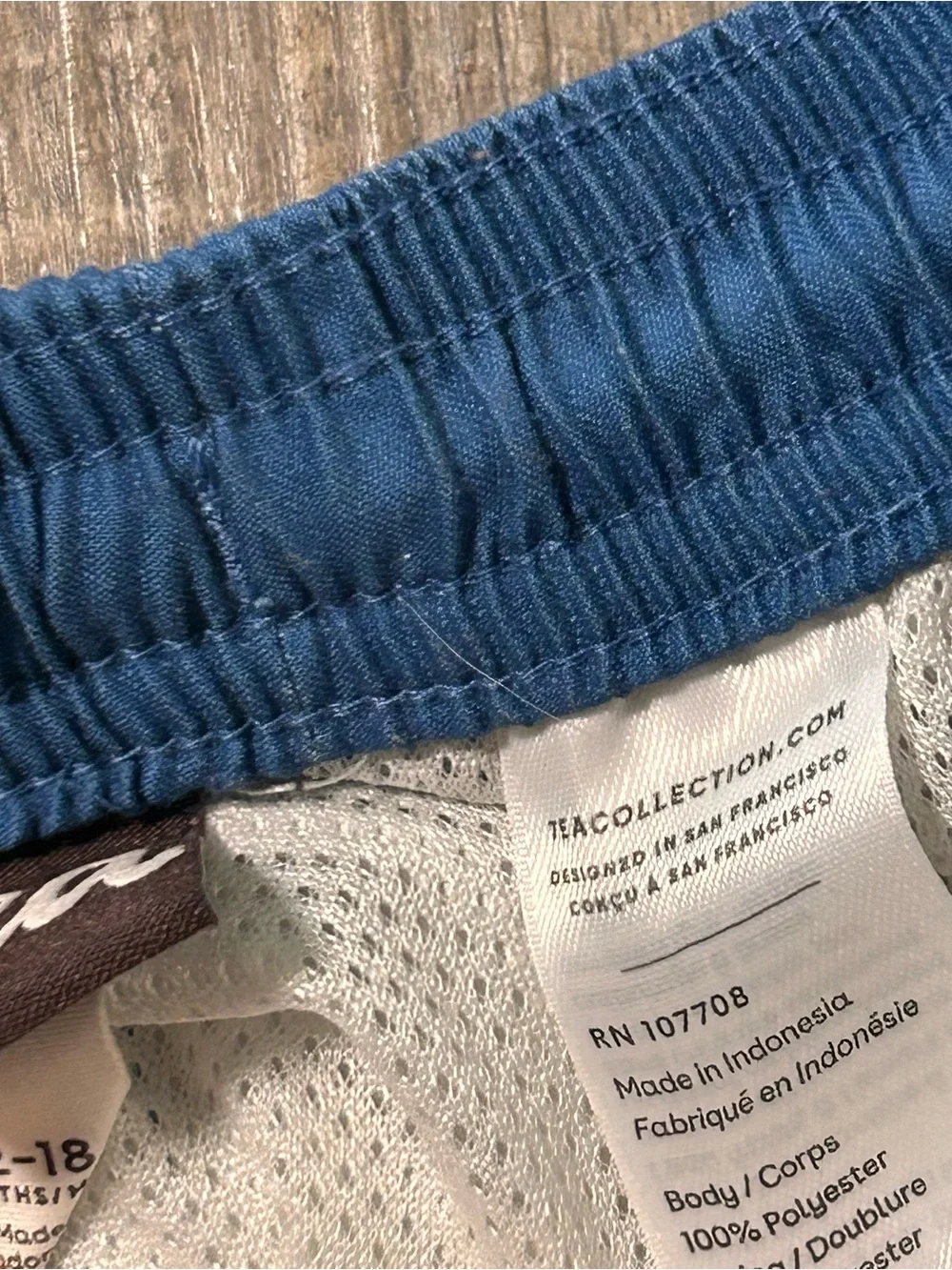 Tea Blue Whale Swim Trunks Shorts Size 12-18 Months